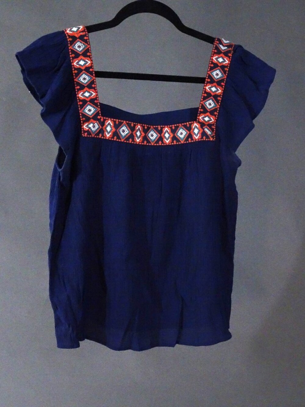 Xhilaration Blue with Pattern Blouse